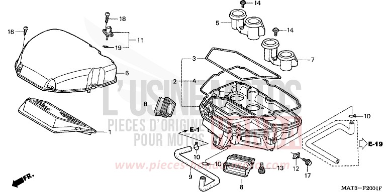 AIR CLEANER (X/Y/1/2/3/4) for Super Blackbird ACCURATE SILVER METALLIC (NH146) from 2004